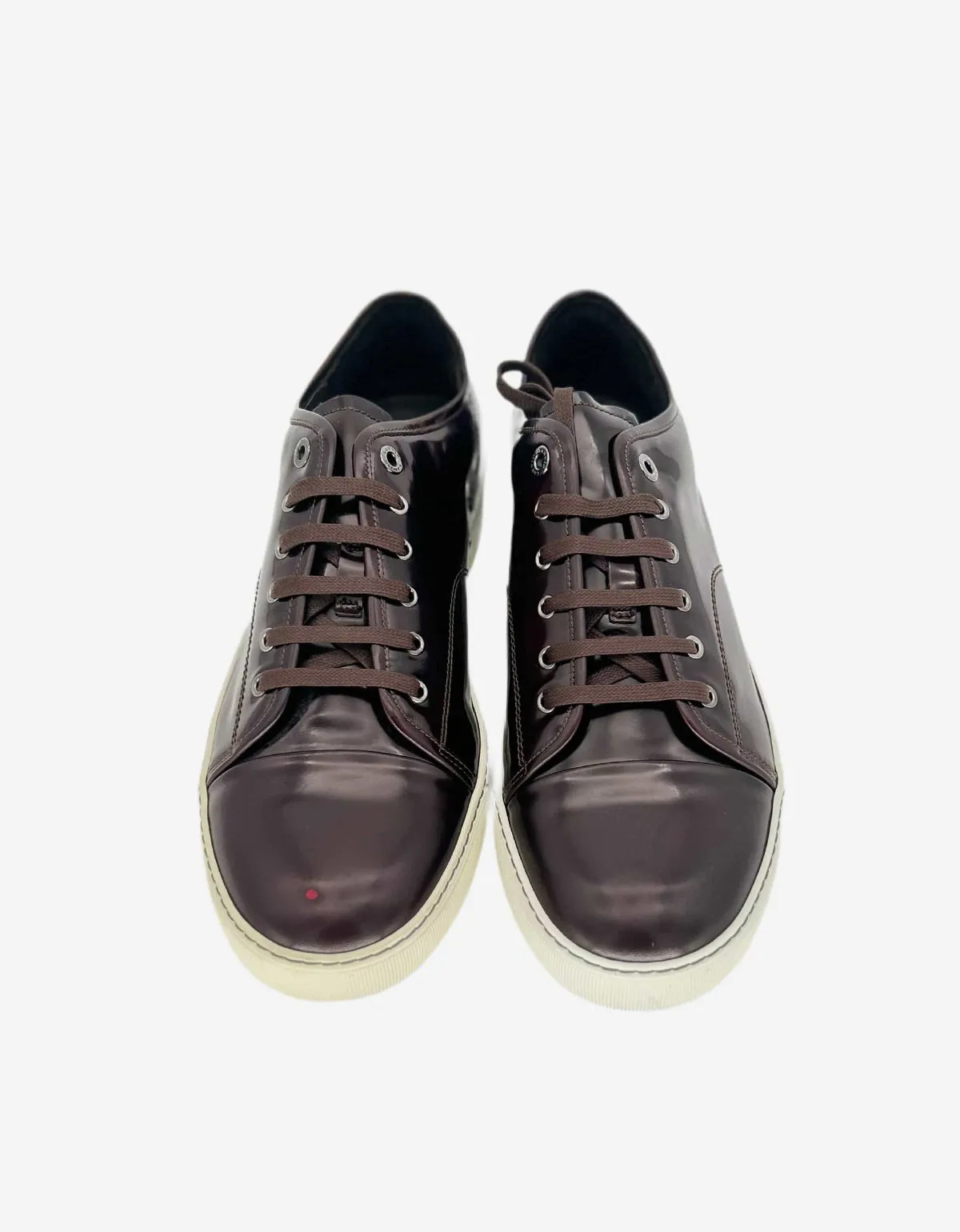 Lanvin Bordeaux Hi Shine Tennis Trainers sold by Zoo Fashions product image thumbnail 3