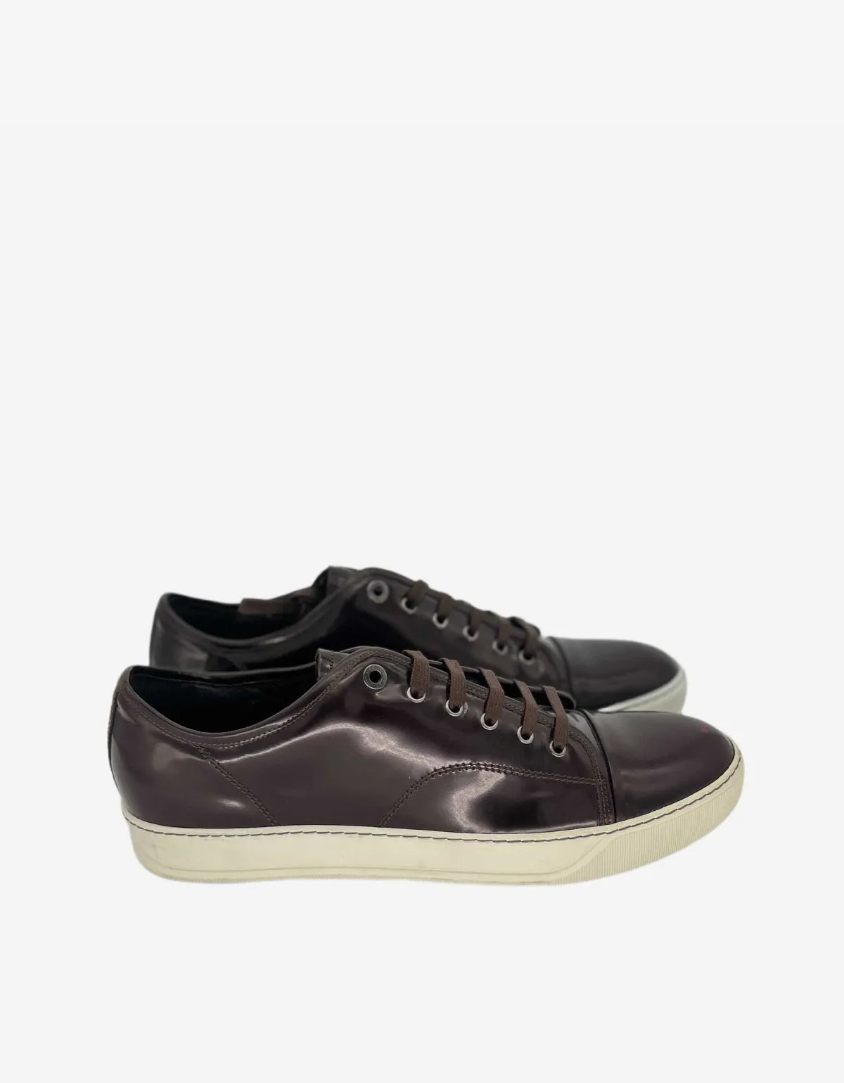 Lanvin Bordeaux Hi Shine Tennis Trainers sold by Zoo Fashions product image thumbnail 2