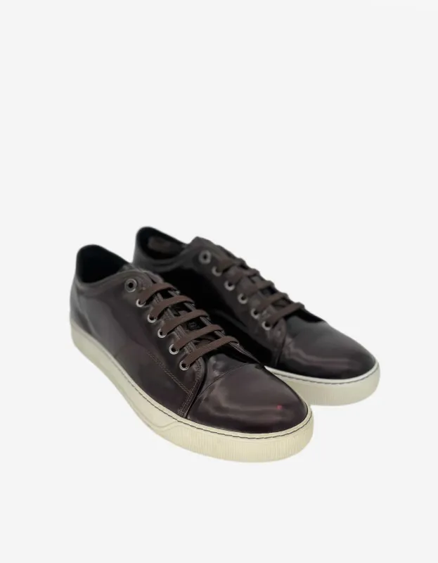 Lanvin Bordeaux Hi Shine Tennis Trainers made by Zoo Fashions