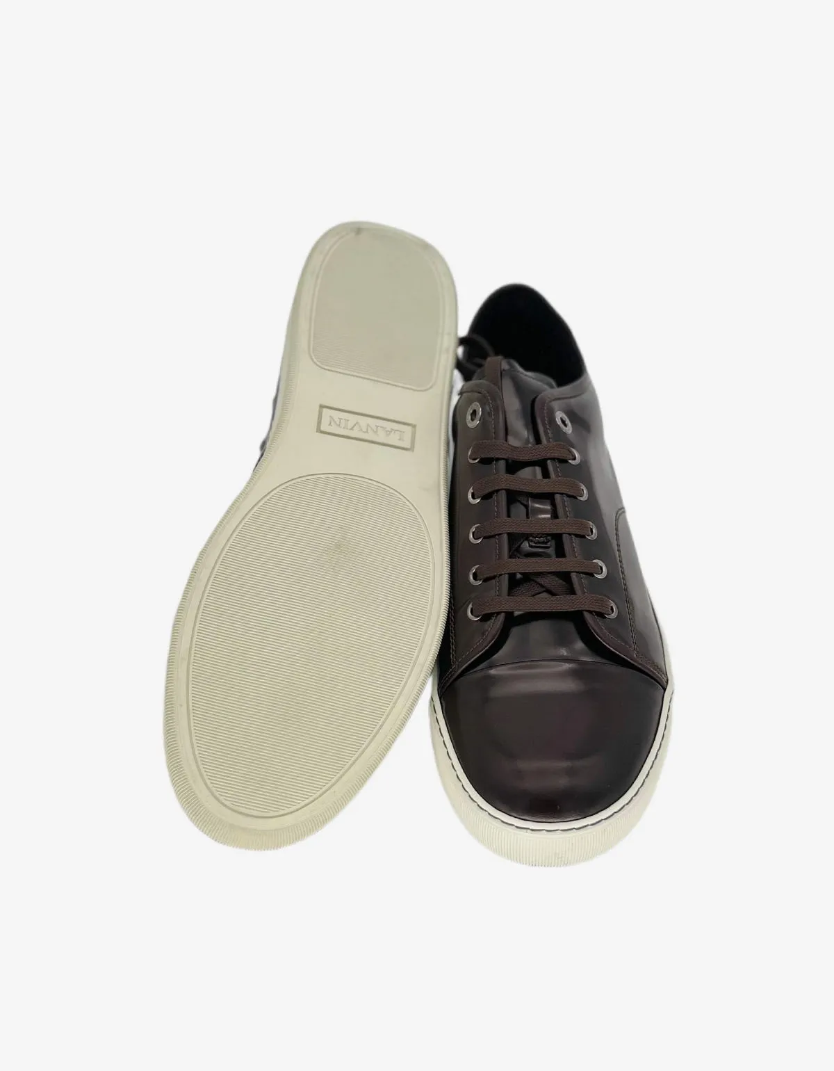 Lanvin Bordeaux Hi Shine Tennis Trainers sold by Zoo Fashions product image thumbnail 5