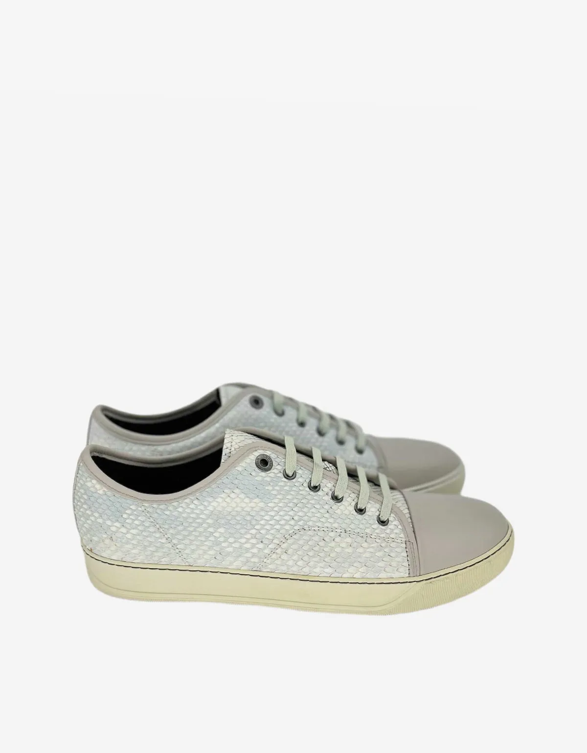 Lanvin White Python Skin Trainers sold by Zoo Fashions product image thumbnail 2