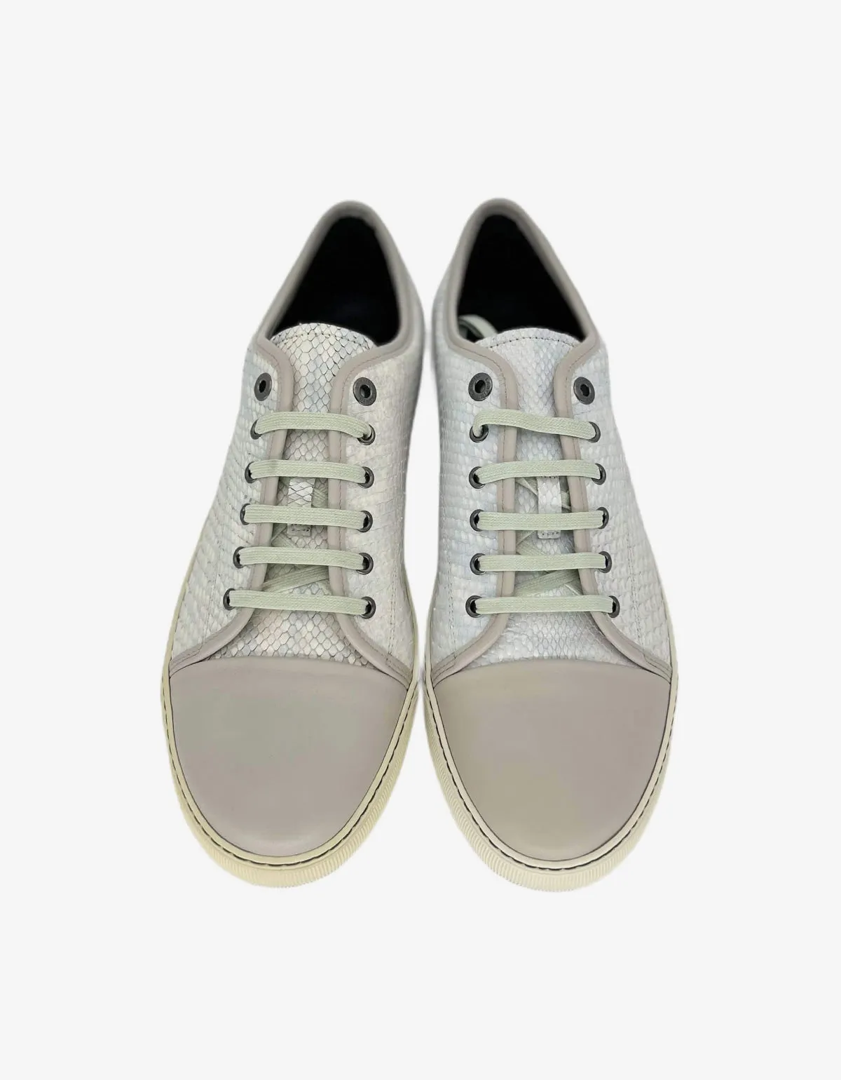 Lanvin White Python Skin Trainers sold by Zoo Fashions product image thumbnail 3