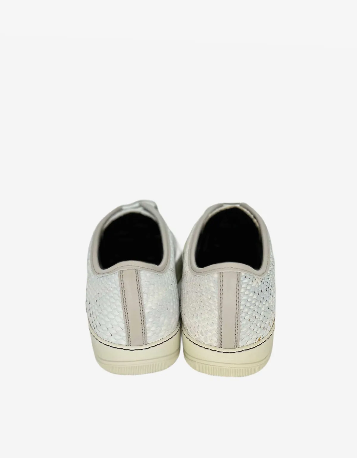 Lanvin White Python Skin Trainers sold by Zoo Fashions product image thumbnail 5