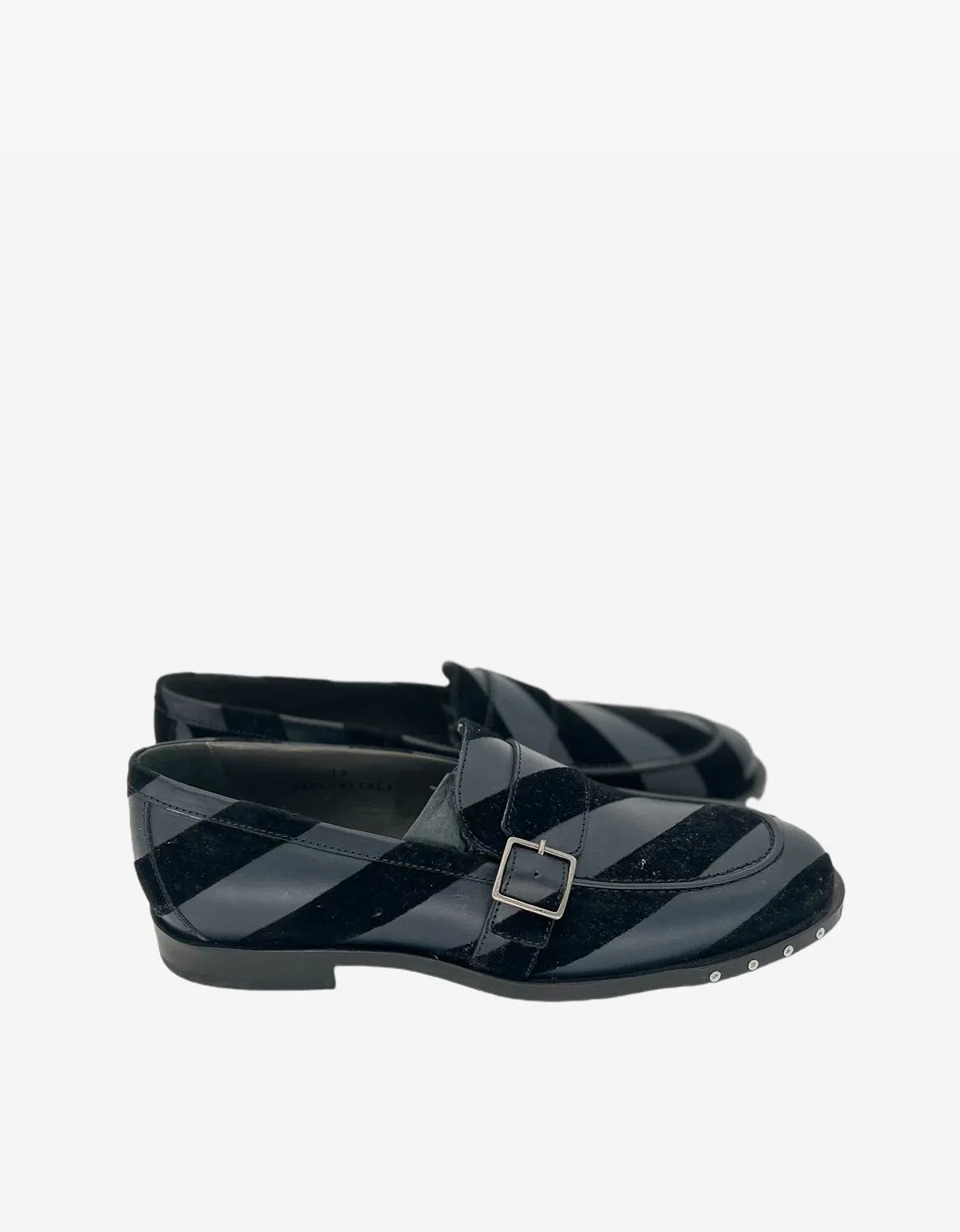 Lanvin Black Velvet Strap Buckle Leather Shoes sold by Zoo Fashions product image thumbnail 2