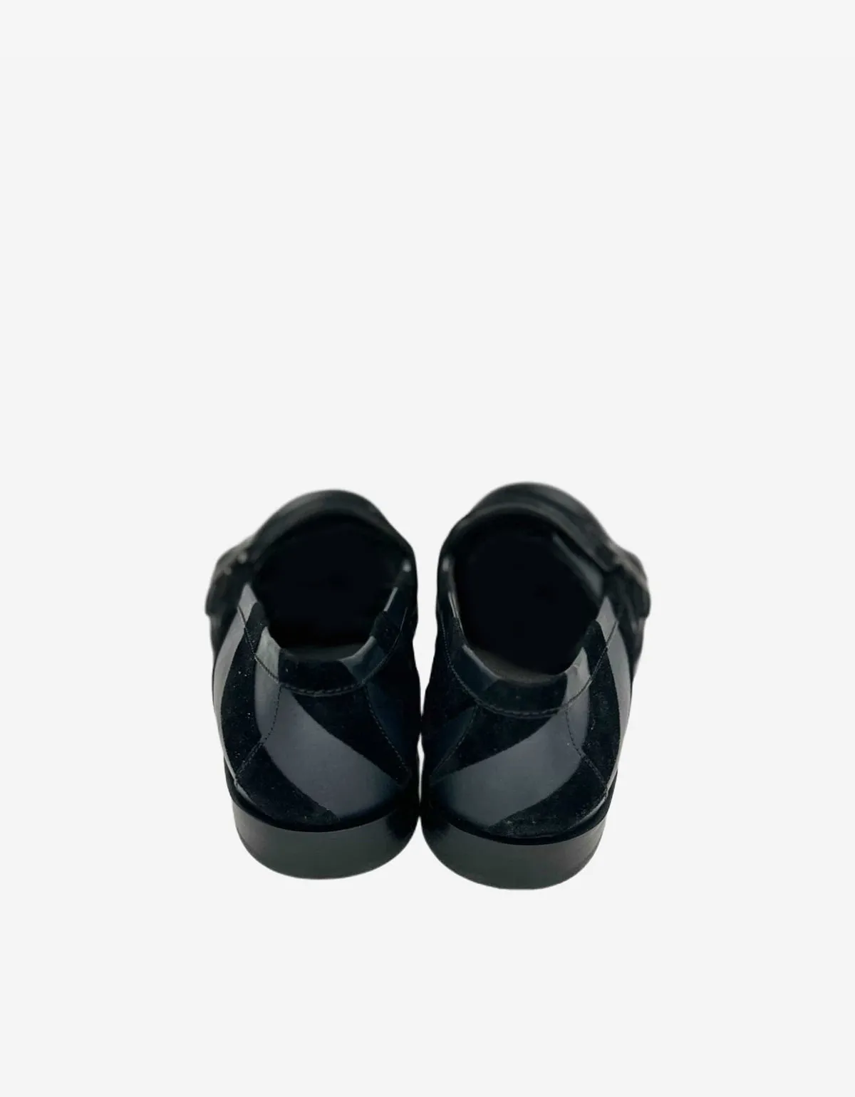 Lanvin Black Velvet Strap Buckle Leather Shoes sold by Zoo Fashions product image thumbnail 5
