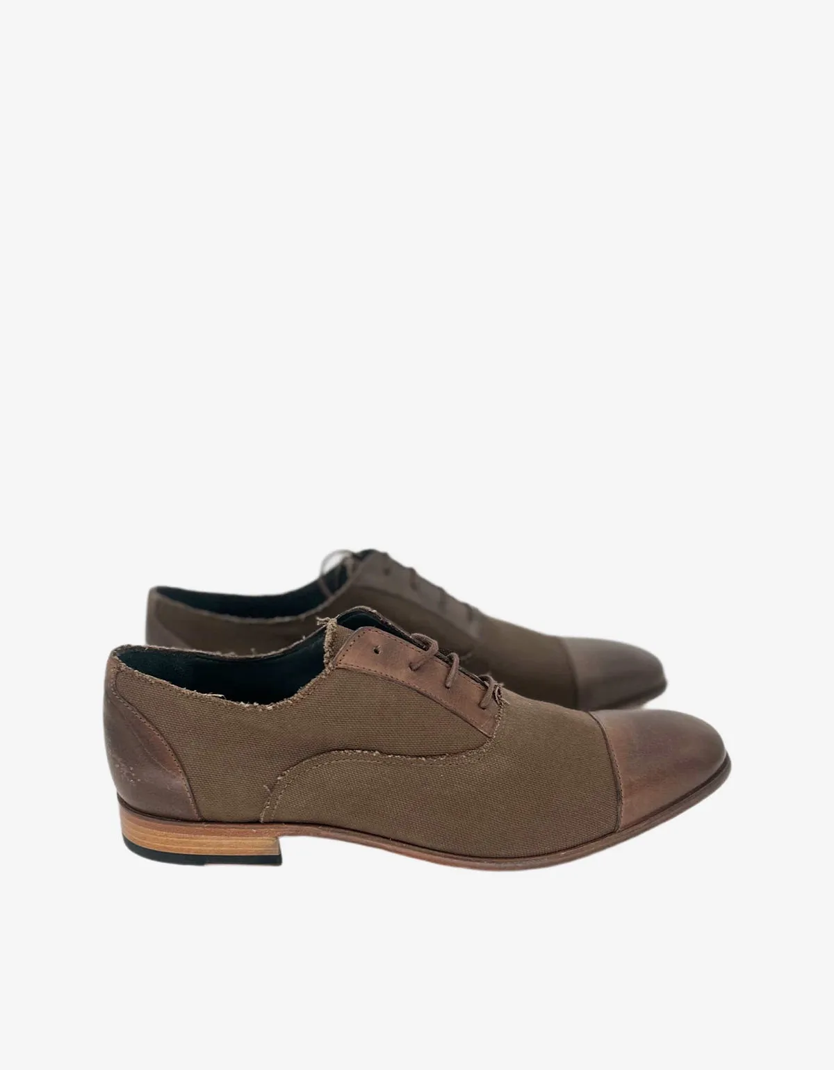 Lanvin Brown Bi-Fabric Oxford Shoes sold by Zoo Fashions product image thumbnail 3