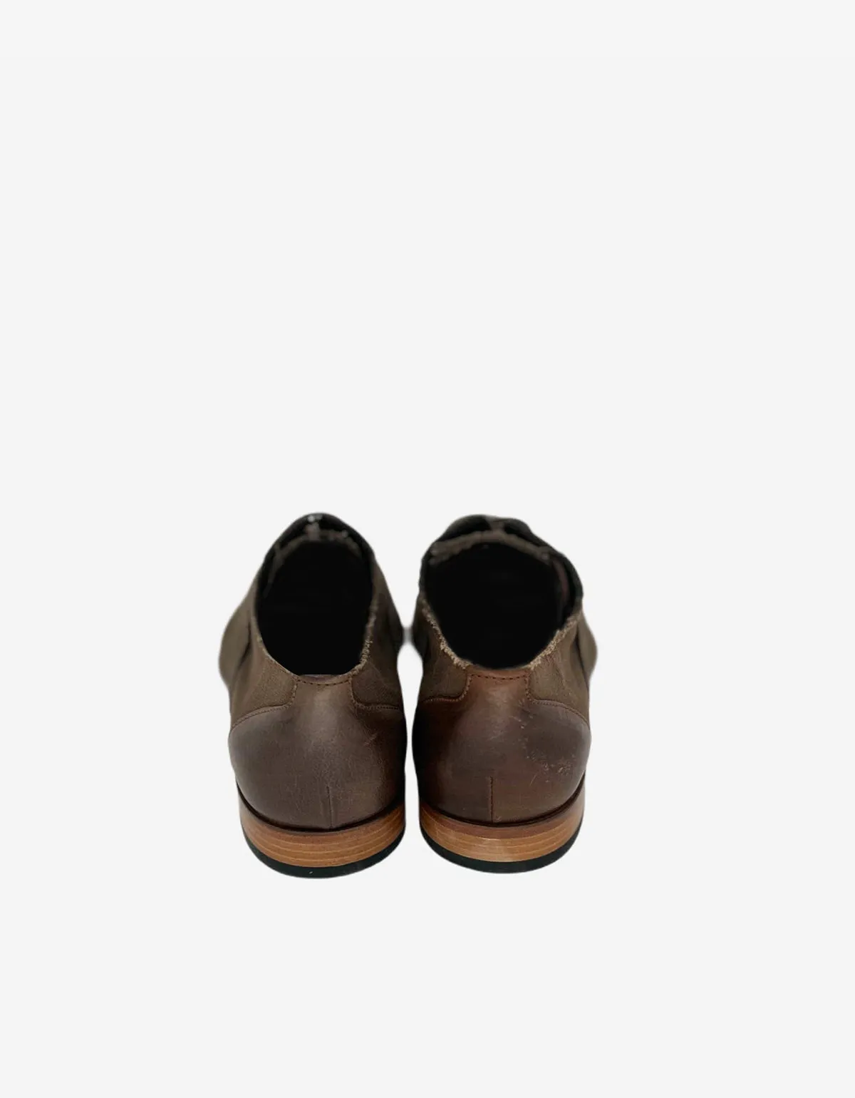 Lanvin Brown Bi-Fabric Oxford Shoes sold by Zoo Fashions product image thumbnail 2