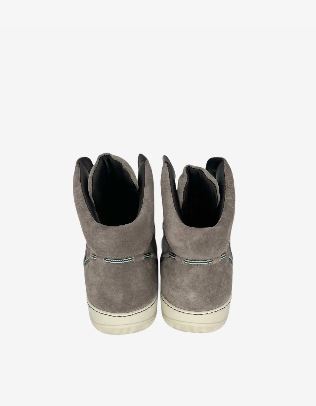 Lanvin Grey Suede Leather High Top Trainers sold by Zoo Fashions product image thumbnail 5
