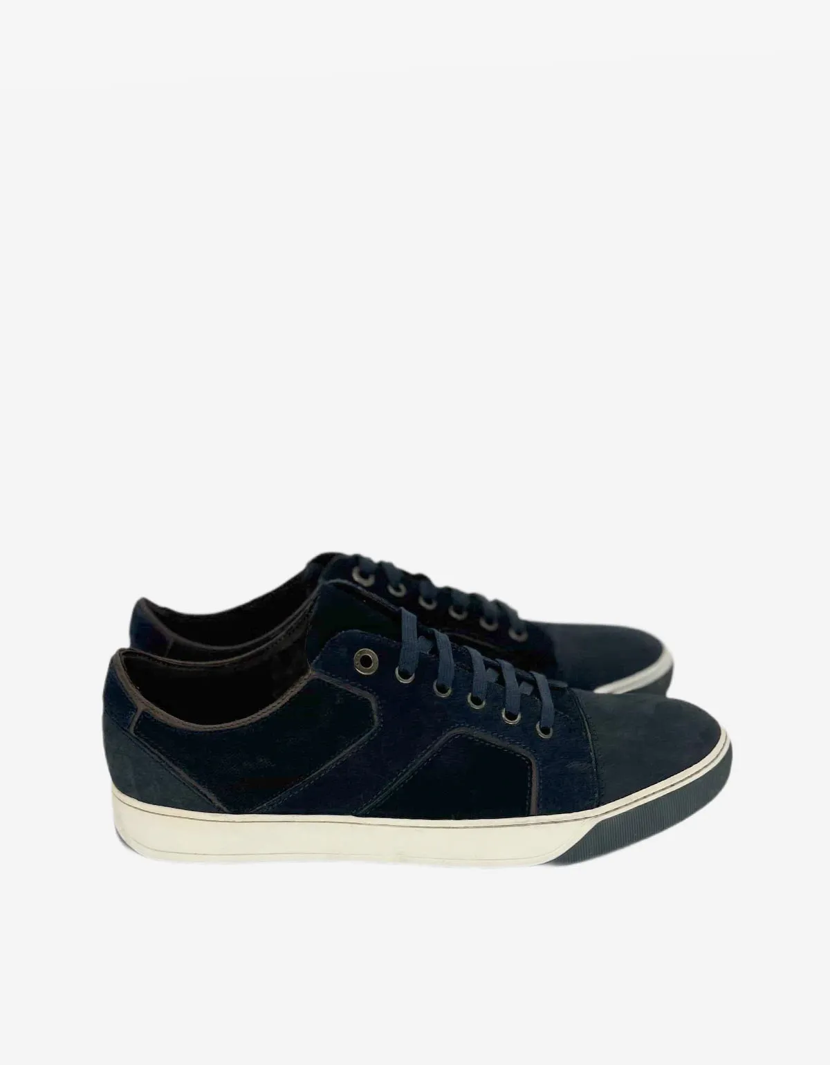 Lanvin Navy Wool Felt Tennis Sneaker sold by Zoo Fashions product image thumbnail 2