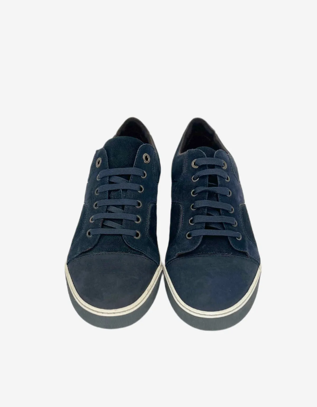 Lanvin Navy Wool Felt Tennis Sneaker sold by Zoo Fashions product image thumbnail 3