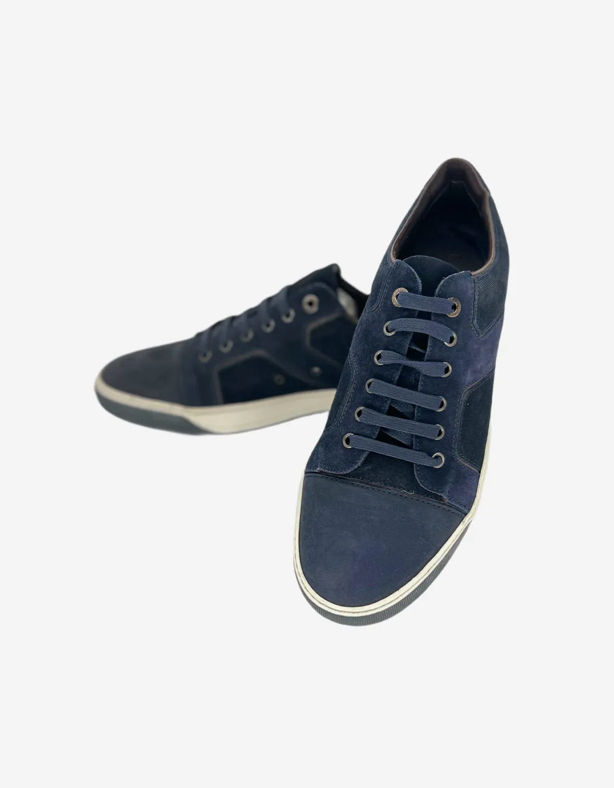 Lanvin Navy Wool Felt Tennis Sneaker sold by Zoo Fashions product image thumbnail 4