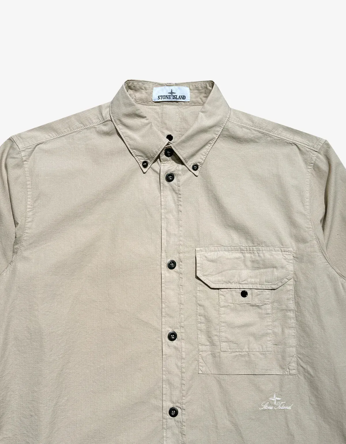 Stone Island Beige Micro Ripstop Shirt sold by Zoo Fashions product image thumbnail 3