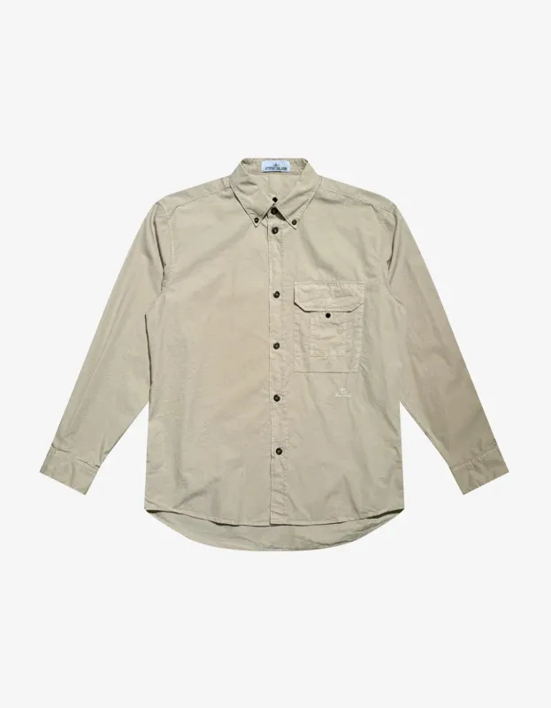 Stone Island Beige Micro Ripstop Shirt made by Stone Island