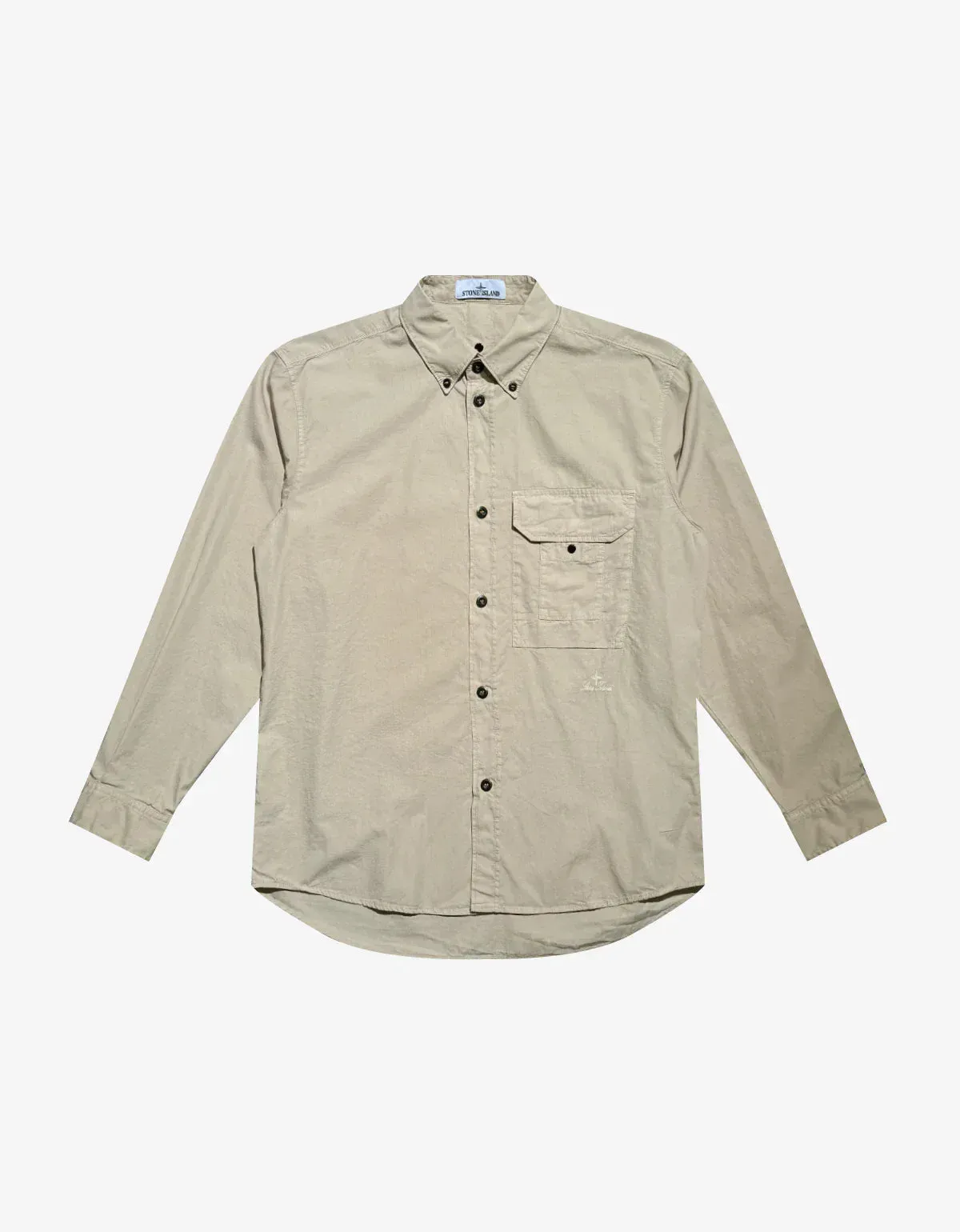 Stone Island Beige Micro Ripstop Shirt sold by Zoo Fashions