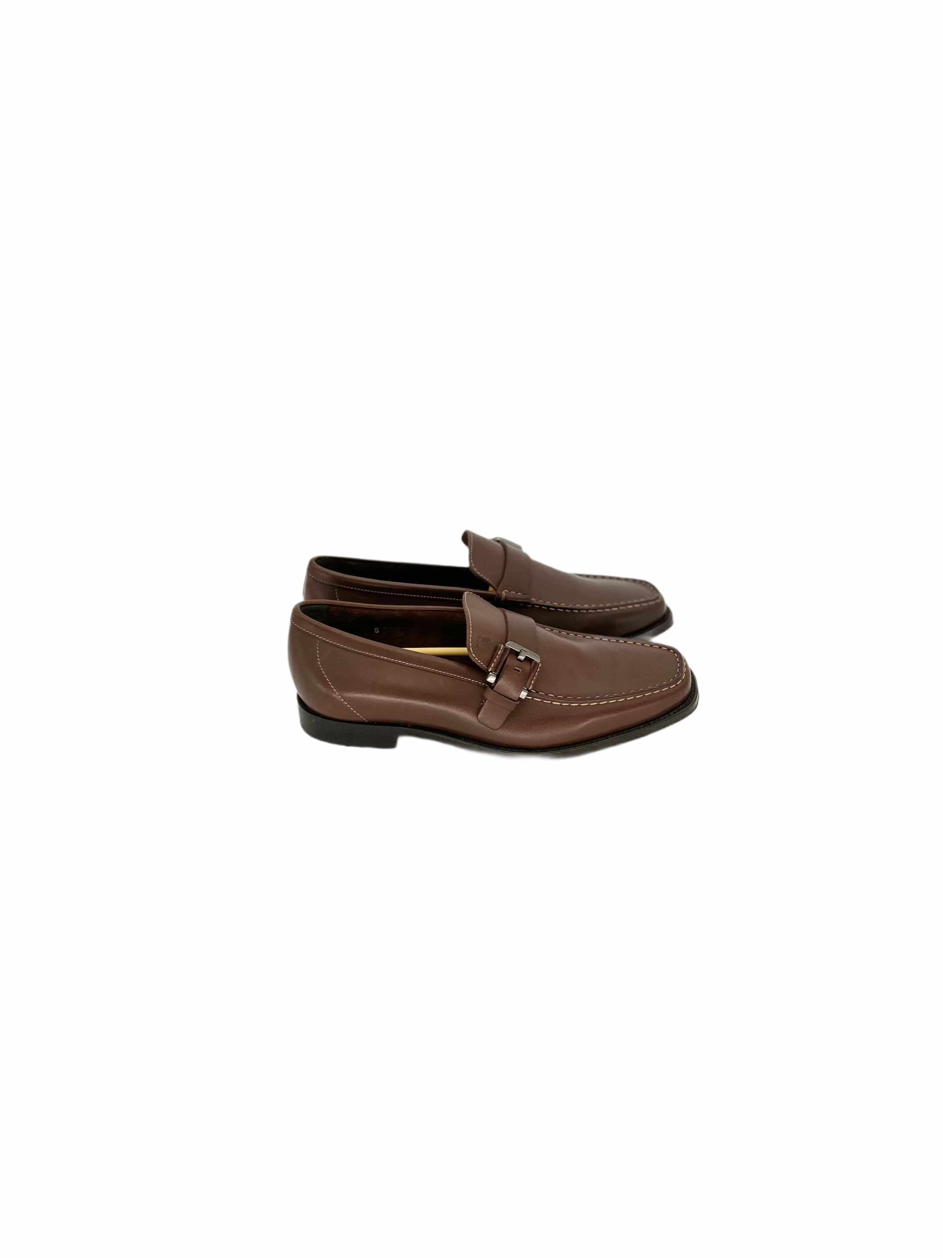 Tod's Cocoa Brown Leather Buckle Loafer — Mid 2000s Archive sold by Zoo Fashions product image thumbnail 2