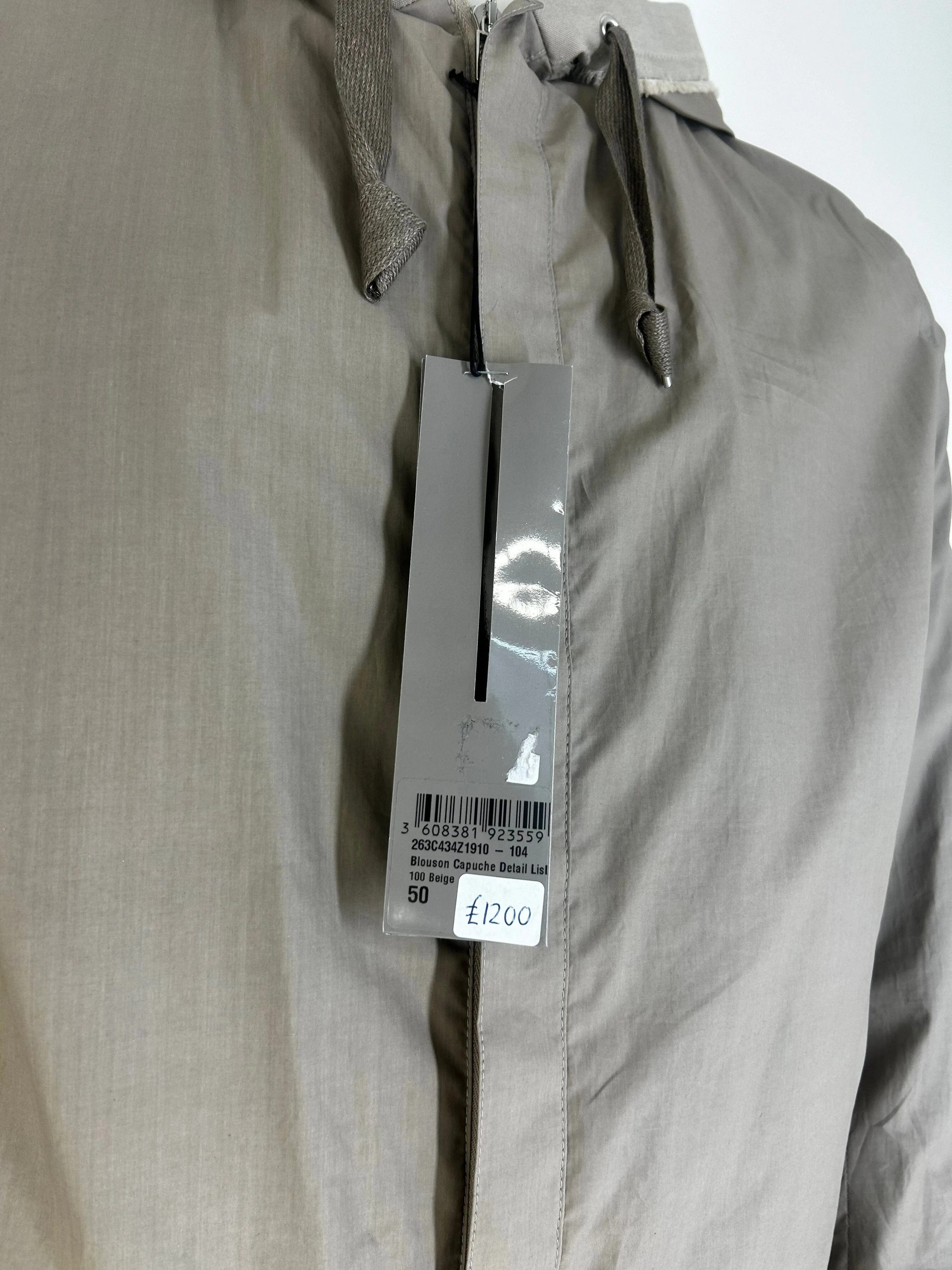 Dior Homme Beige Windbreaker Bomber Style Jacket sold by Zoo Fashions product image thumbnail 4