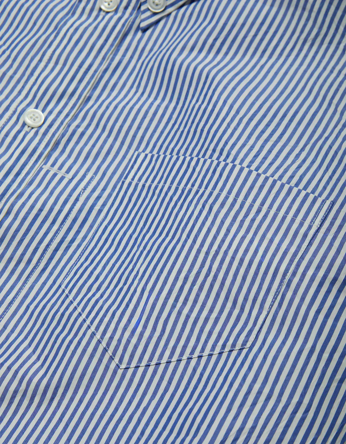 Willy Chavarria Blue Pinstripe Veterano Shirt sold by Zoo Fashions product image thumbnail 3