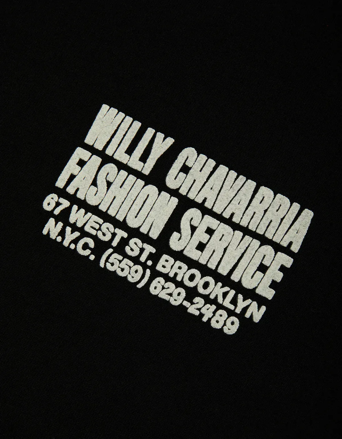 Willy Chavarria Black Fashion Services T-Shirt sold by Zoo Fashions product image thumbnail 3