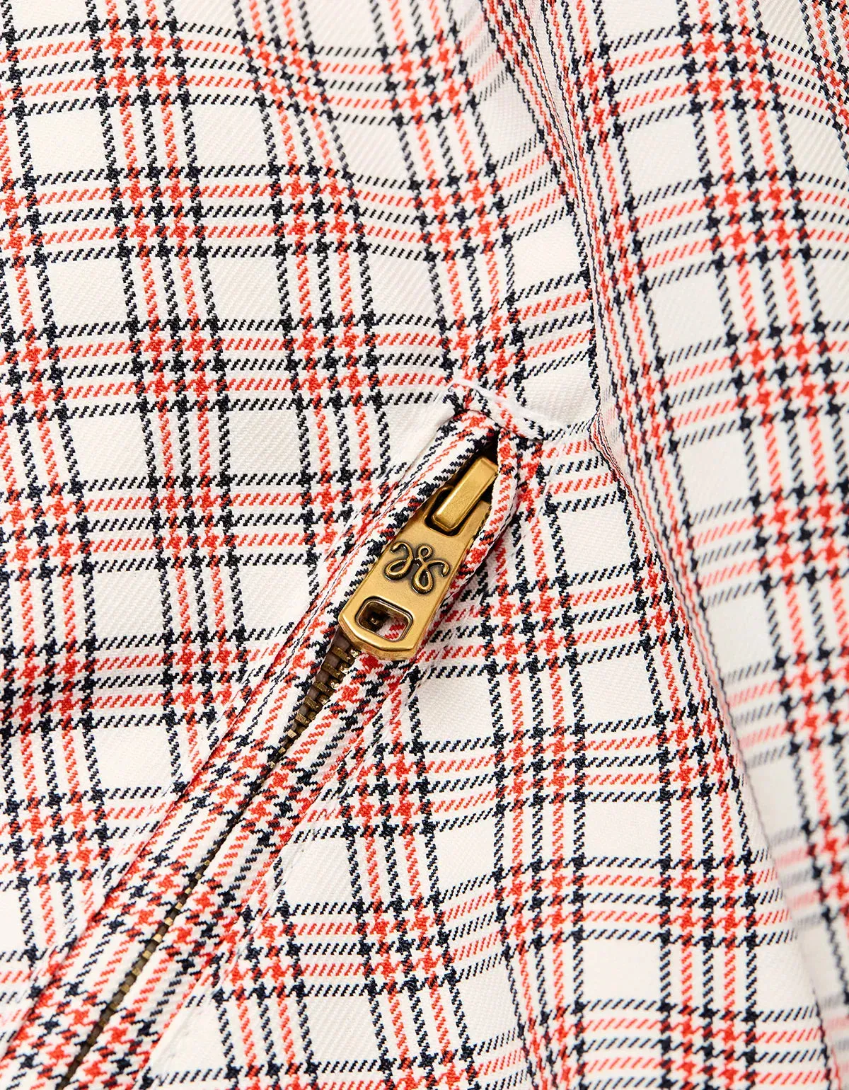 Willy Chavarria Red Picnic Plaid Ruff Rider Track Jacket sold by Zoo Fashions product image thumbnail 4