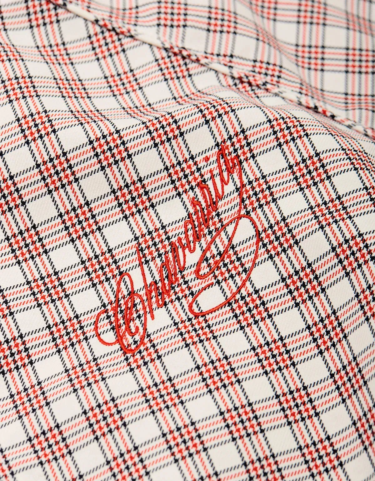 Willy Chavarria Red Picnic Plaid Ruff Rider Track Jacket sold by Zoo Fashions product image thumbnail 3