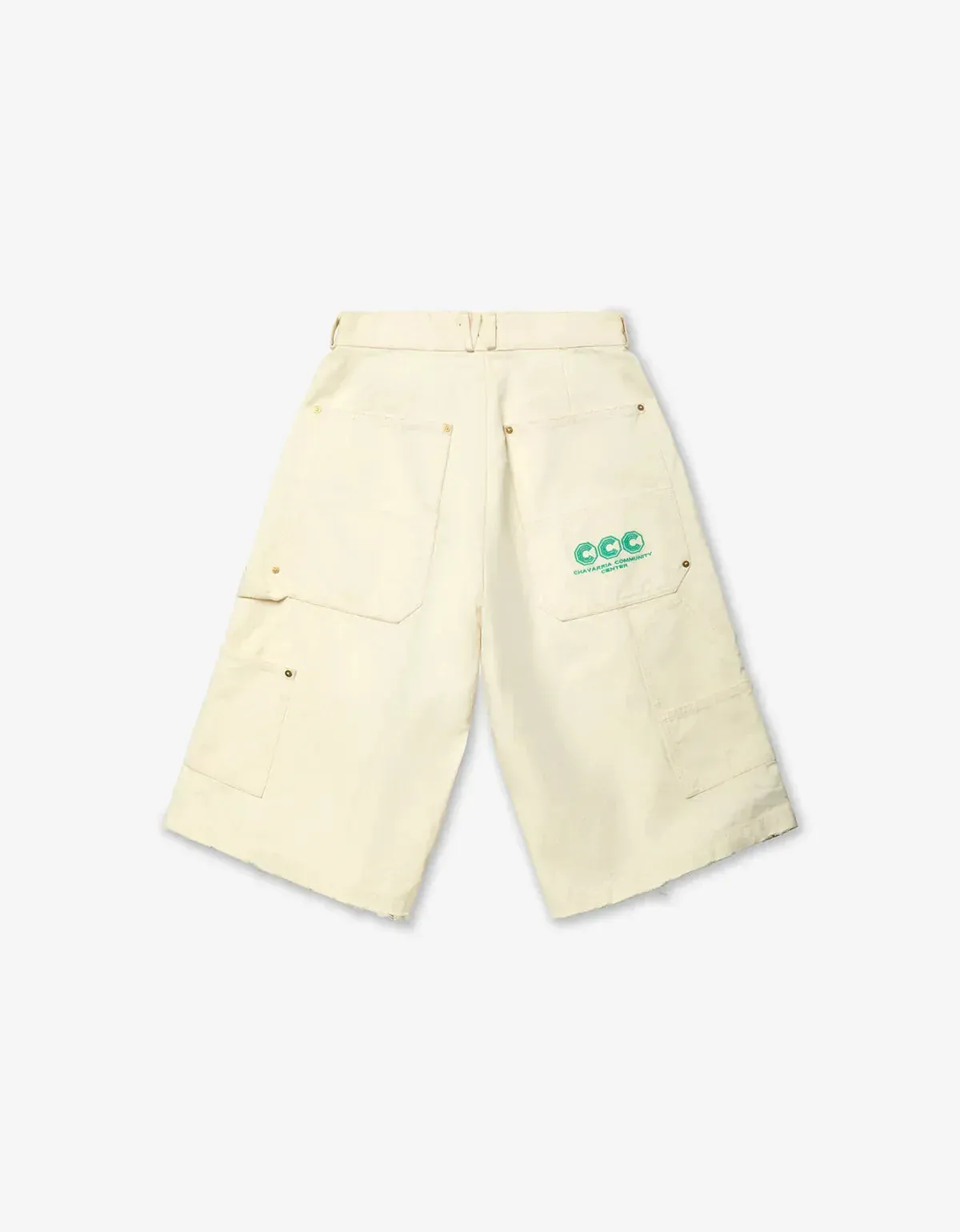 Willy Chavarria White Stockton Double Knee Short sold by Zoo Fashions product image thumbnail 2