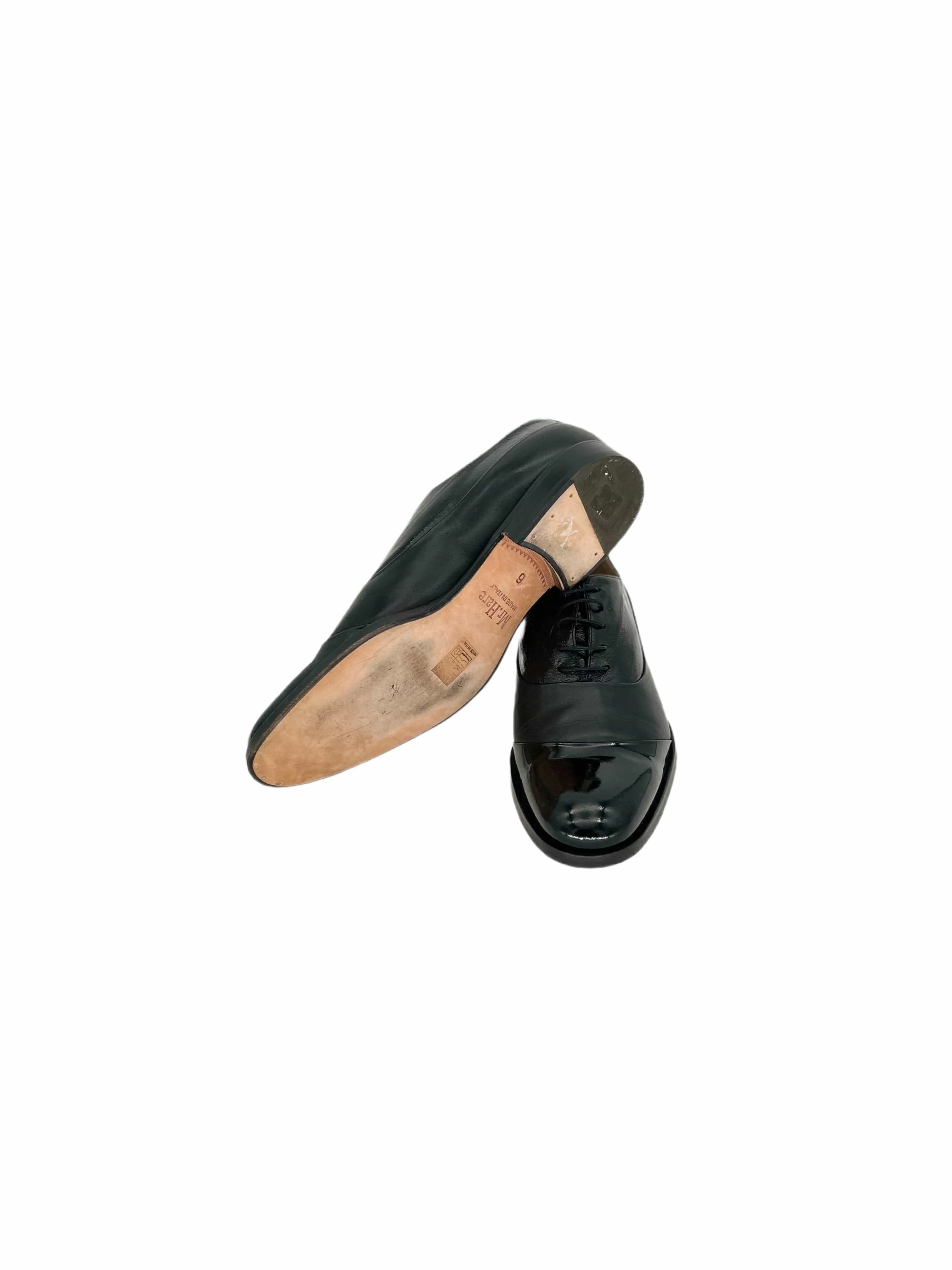 Mr. Hare 'Fitzgerald' Black Eel Skin, Calf & Patent Leather Oxford — sold by Zoo Fashions product image thumbnail 5