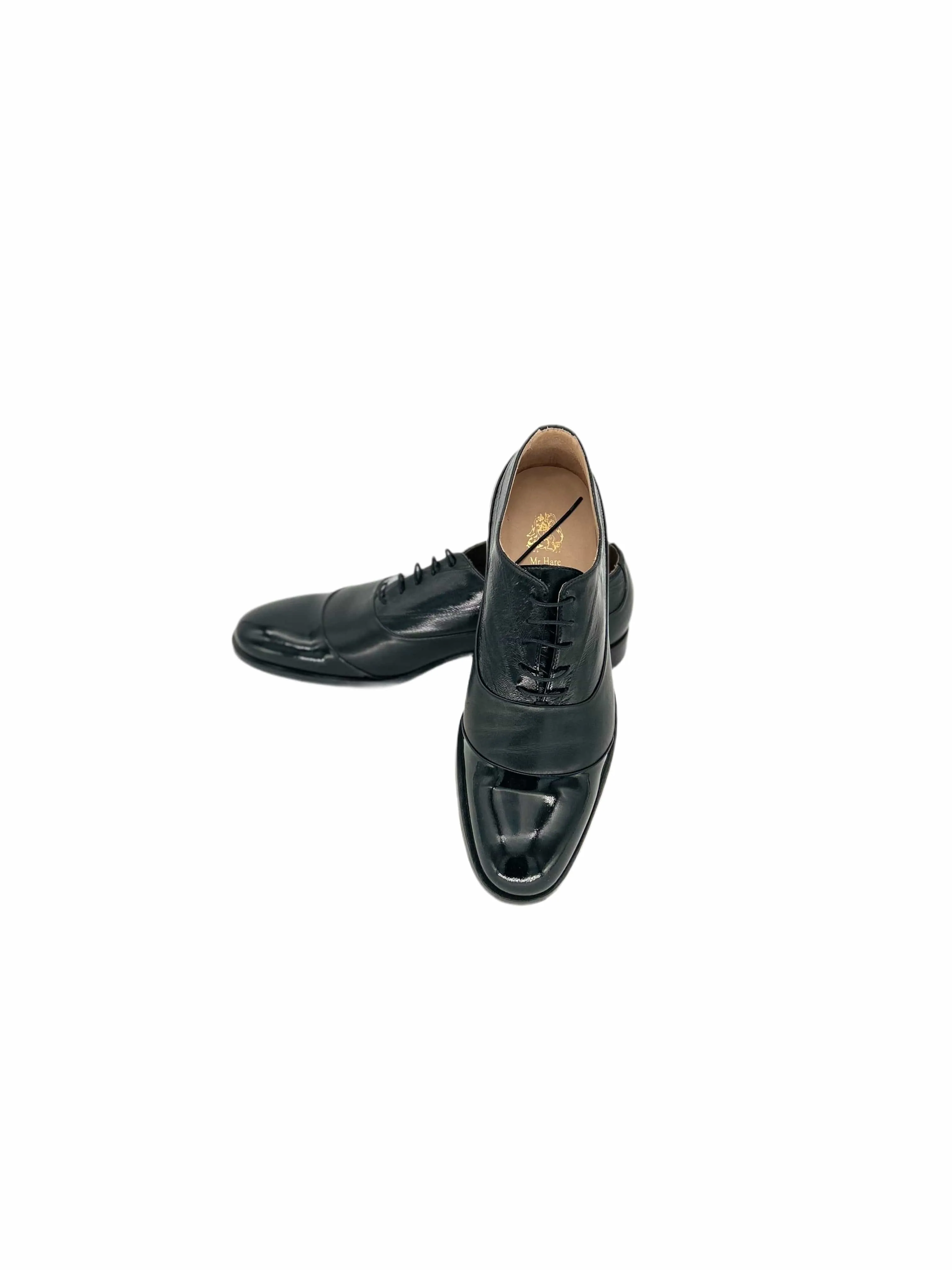 Mr. Hare 'Fitzgerald' Black Eel Skin, Calf & Patent Leather Oxford — sold by Zoo Fashions product image thumbnail 4