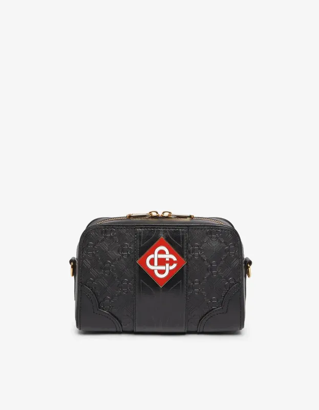 Casablanca Black Monogram Crossbody Bag made by Casablanca