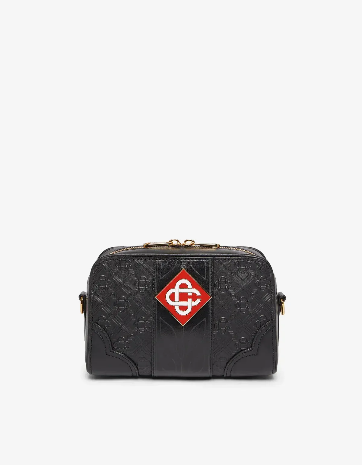 Casablanca Black Monogram Crossbody Bag sold by Zoo Fashions