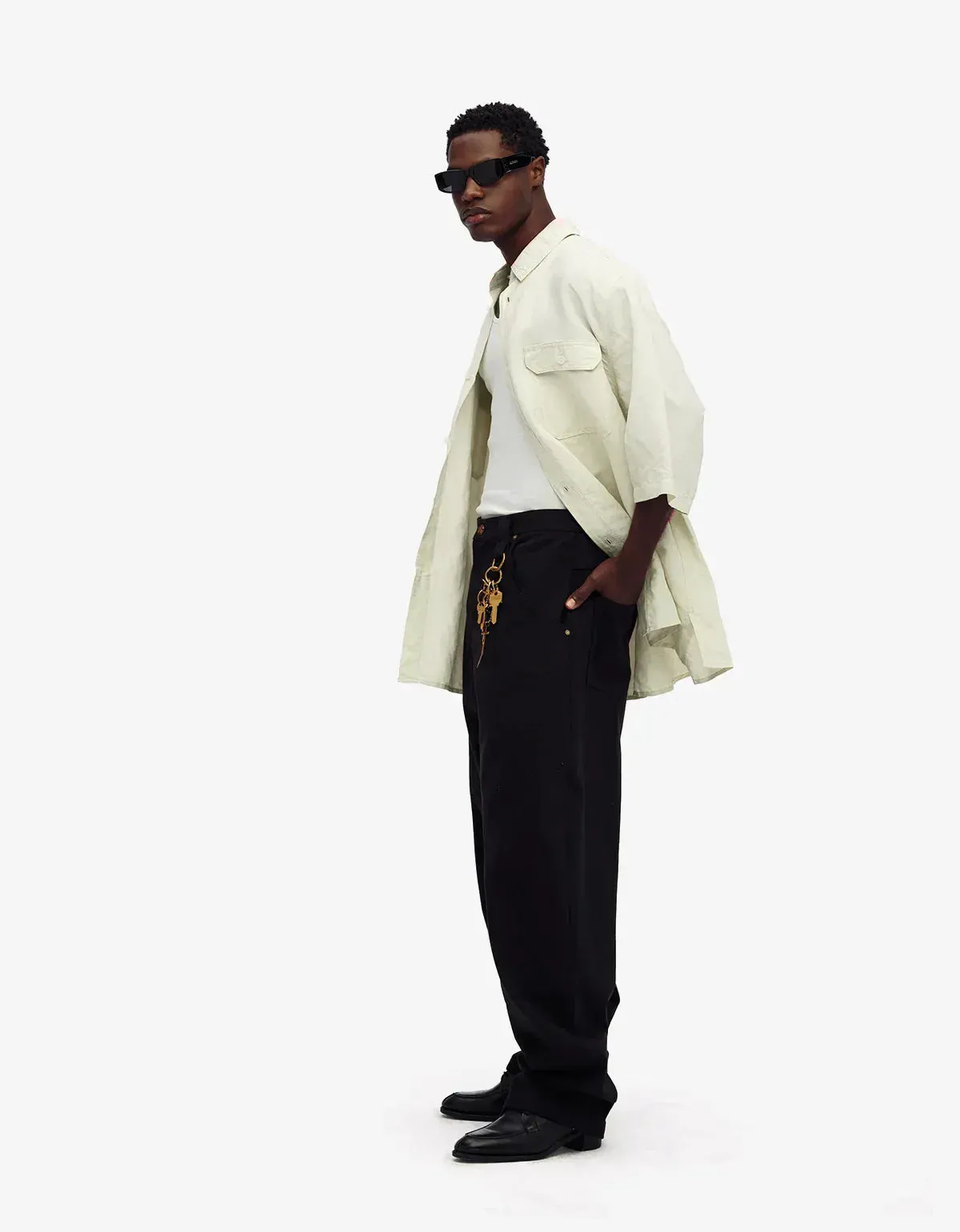 Willy Chavarria White SS Corcoran Shirt & Stockton Double Knee Short sold by Zoo Fashions product image thumbnail 5