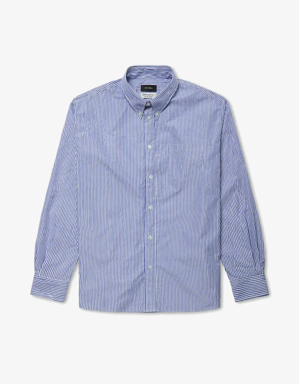 Willy Chavarria Blue Pinstripe Veterano Shirt & Toluca Short sold by Zoo Fashions product image thumbnail 2