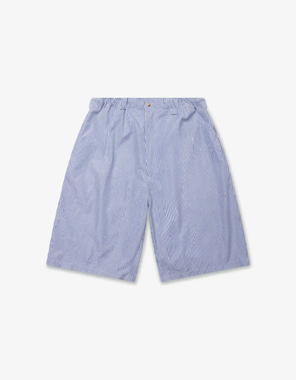 Willy Chavarria Blue Pinstripe Veterano Shirt & Toluca Short sold by Zoo Fashions product image thumbnail 5