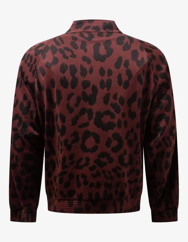 Kenzo Bordeaux Leopard Print Track Jacket made by Kenzo
