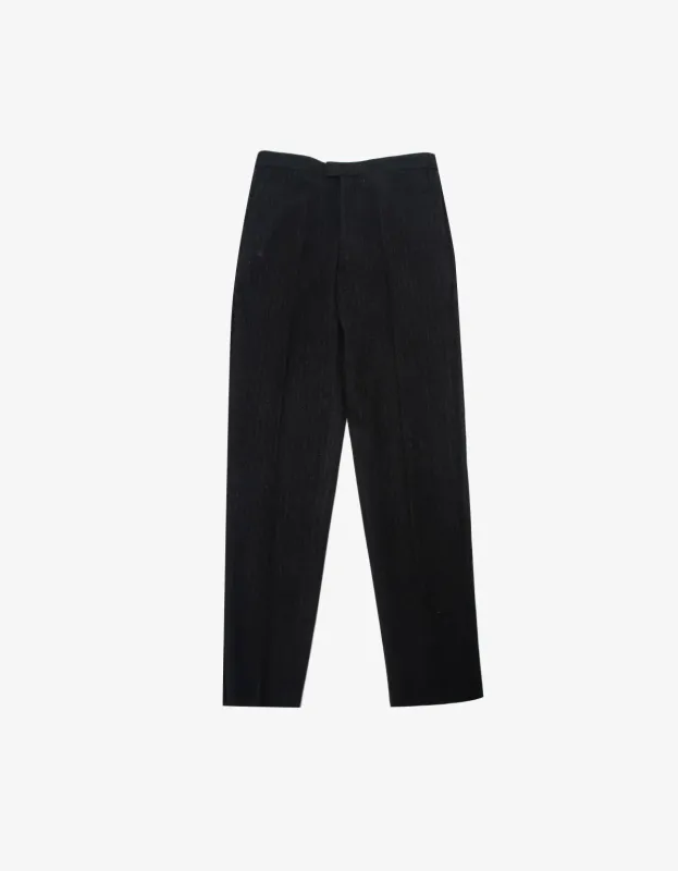 Comme Des Garçons Black Wool Pinstripe Trousers made by Comme des Garcons