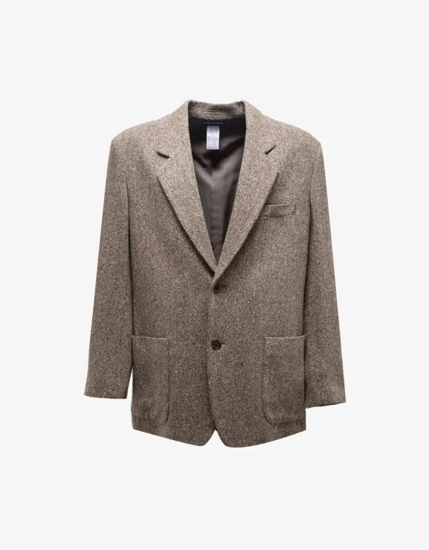 Issey Miyake Beige Marl Wool Blazer made by Issey Miyake