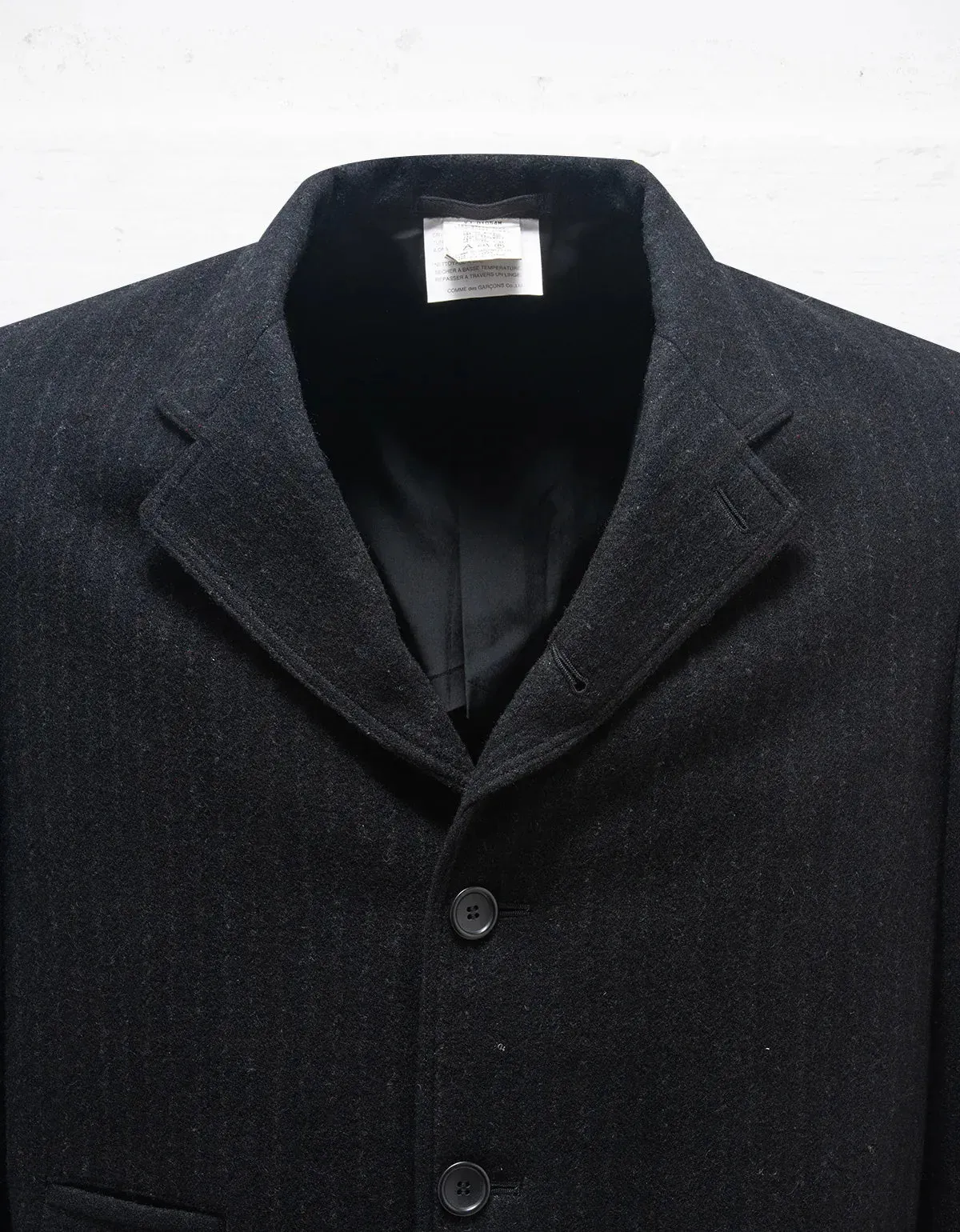 Comme Des Garçons Black Wool Pinstripe Blazer sold by Zoo Fashions product image thumbnail 3