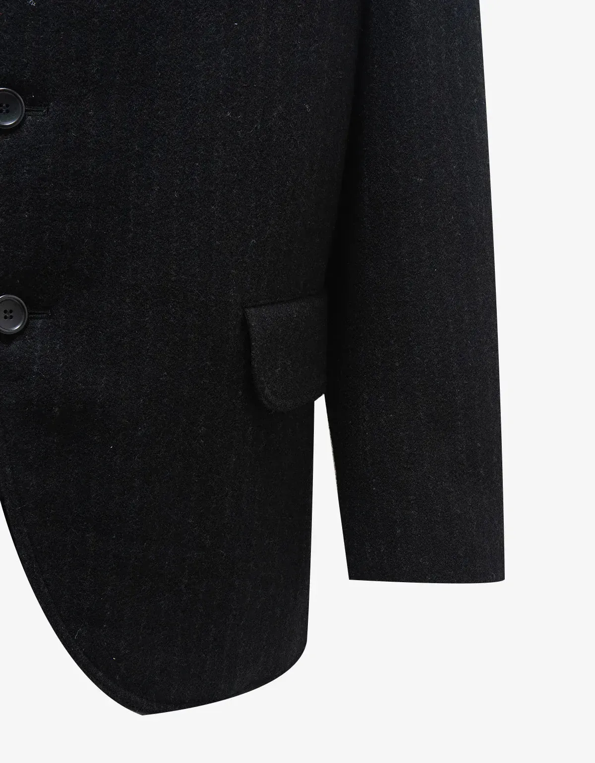 Comme Des Garçons Black Wool Pinstripe Blazer sold by Zoo Fashions product image thumbnail 5