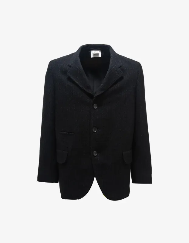 Comme Des Garçons Black Wool Pinstripe Blazer made by Comme des Garcons