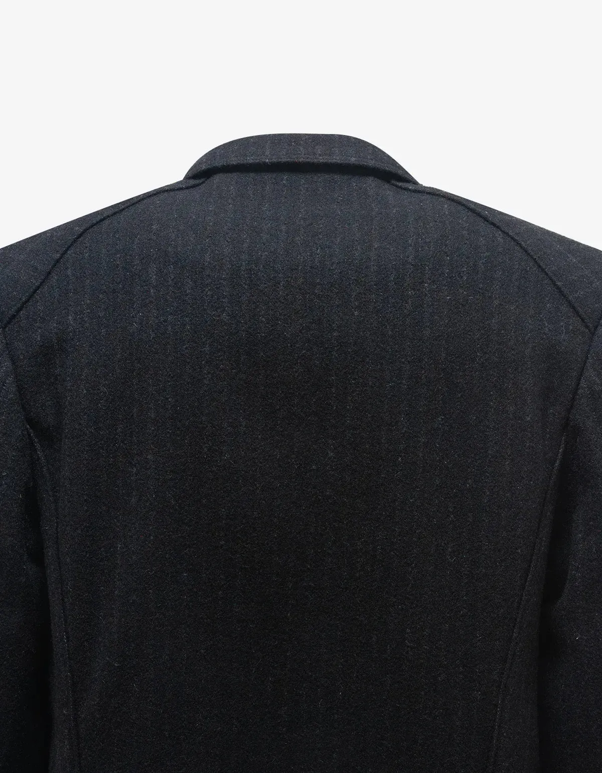 Comme Des Garçons Black Wool Pinstripe Blazer sold by Zoo Fashions product image thumbnail 4
