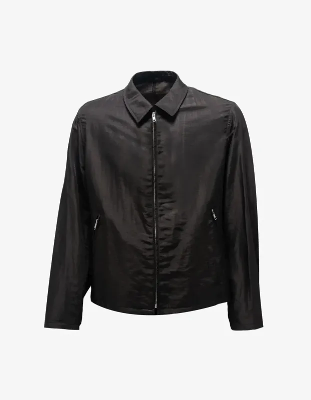 Yohji Yamamoto Grey Viscose Zip-through Blouson made by Yohji Yamamoto
