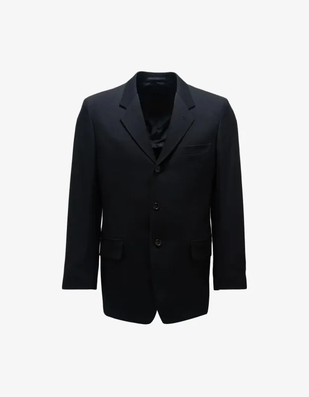 Yohji Yamamoto Black 3-Button Blazer made by Yohji Yamamoto