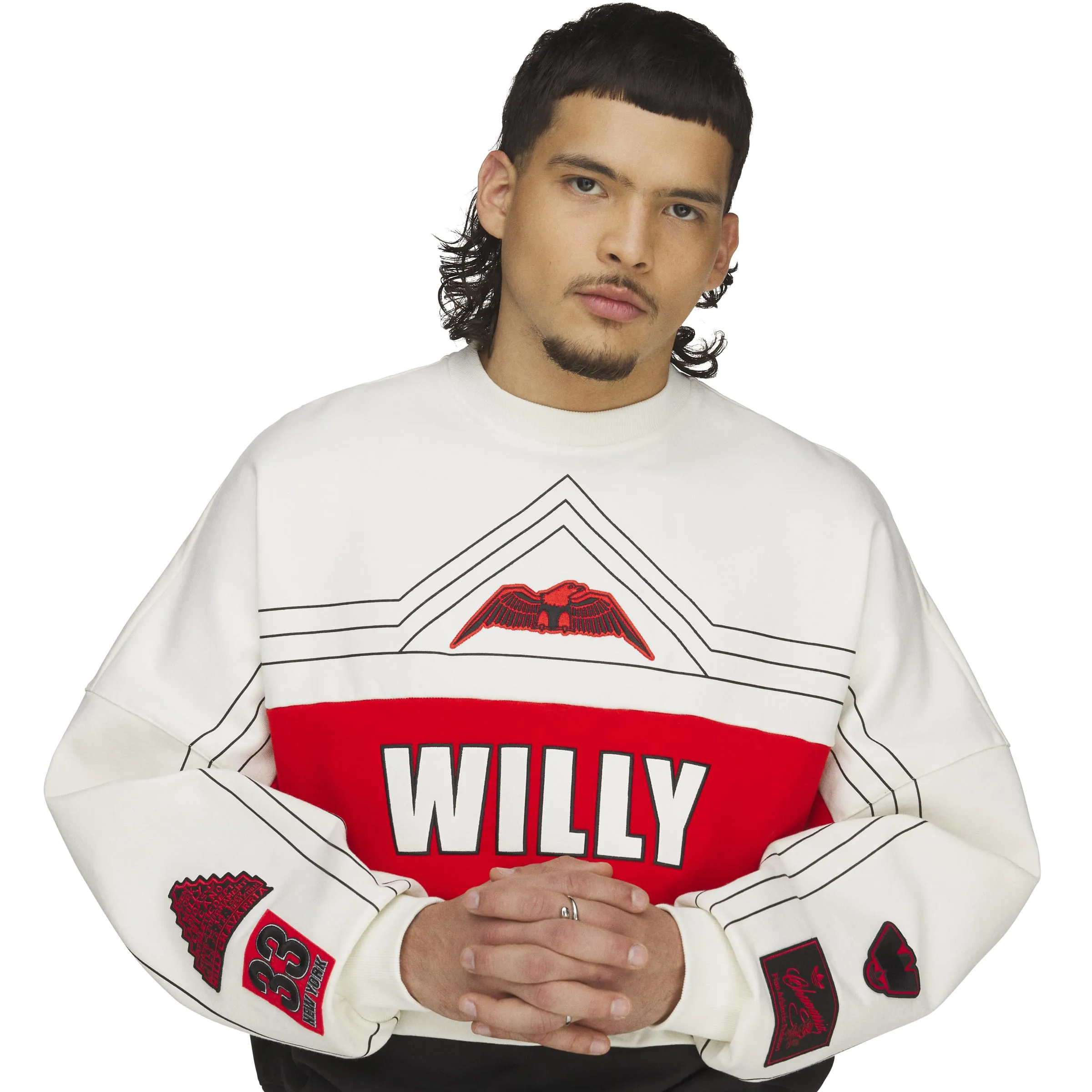 Willy Chavarria x Adidas White NY Sweatshirt sold by Zoo Fashions product image thumbnail 4