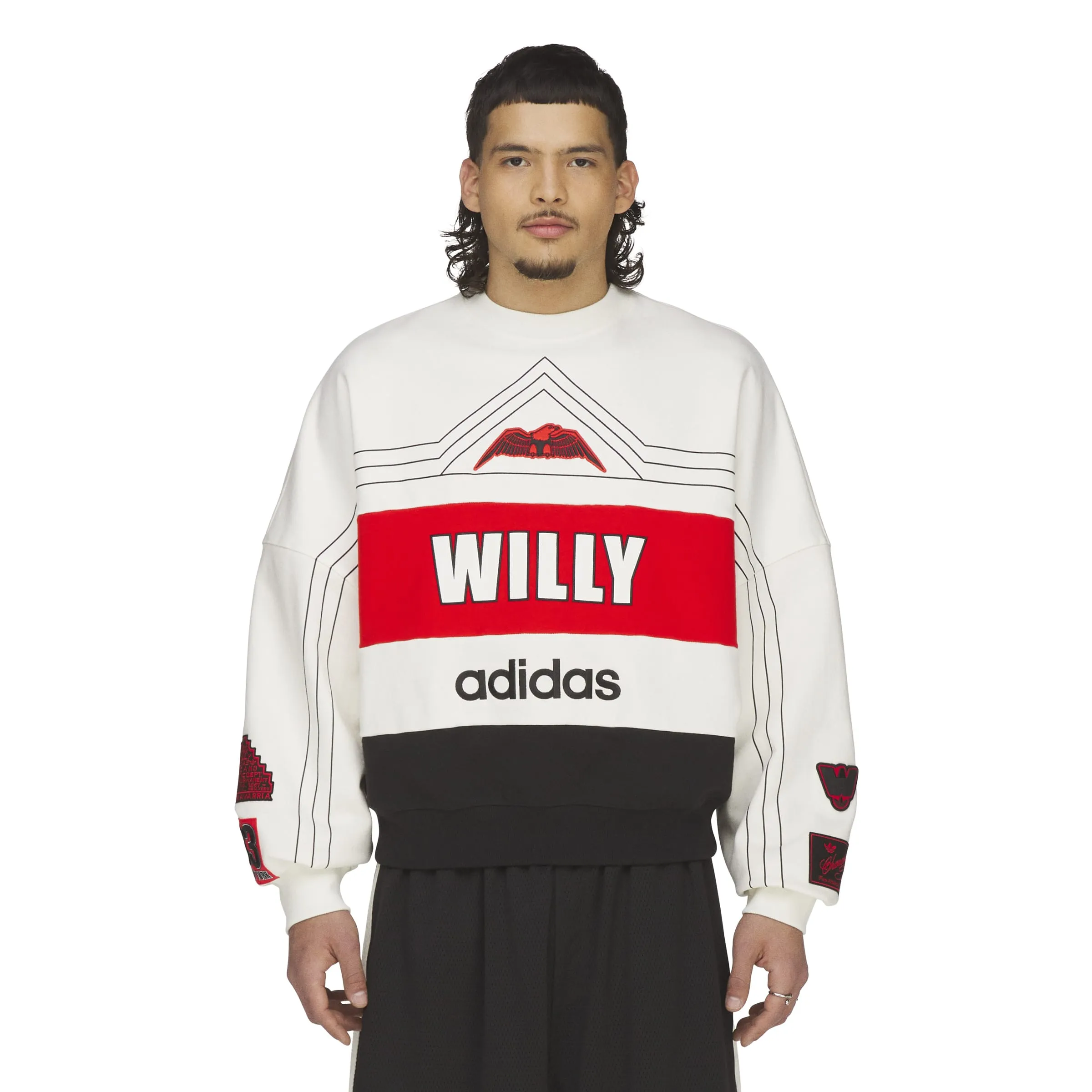 Willy Chavarria x Adidas White NY Sweatshirt sold by Zoo Fashions product image thumbnail 3