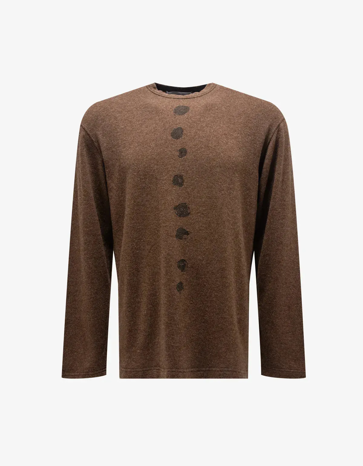 Comme Des Garçons Shirt Tobacco Brown Light Wool Knit sold by Zoo Fashions