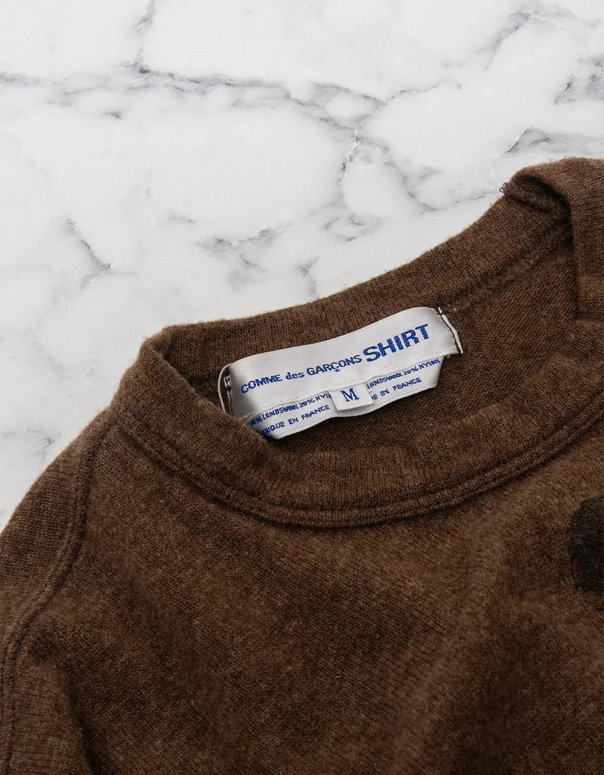 Comme Des Garçons Shirt Tobacco Brown Light Wool Knit sold by Zoo Fashions product image thumbnail 5