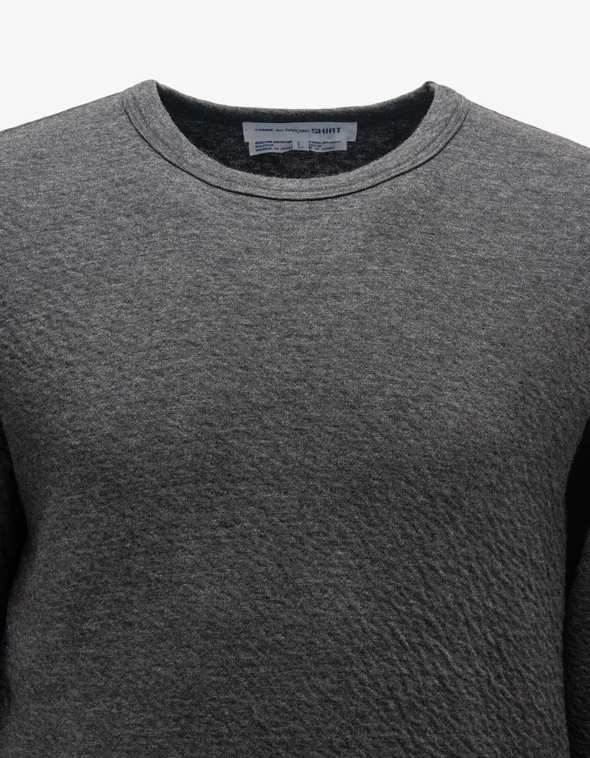 Comme Des Garçons Shirt Grey Lightweight Wool Knit sold by Zoo Fashions product image thumbnail 3