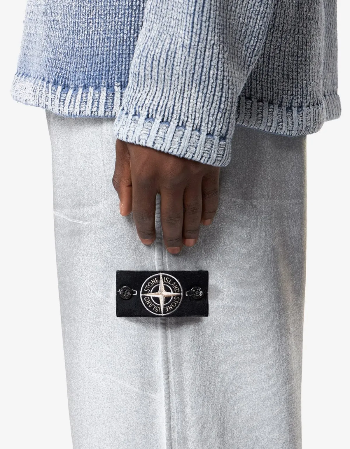 Stone Island Blue Reflective Garment Lamination Hoodie & Pants sold by Zoo Fashions product image thumbnail 5