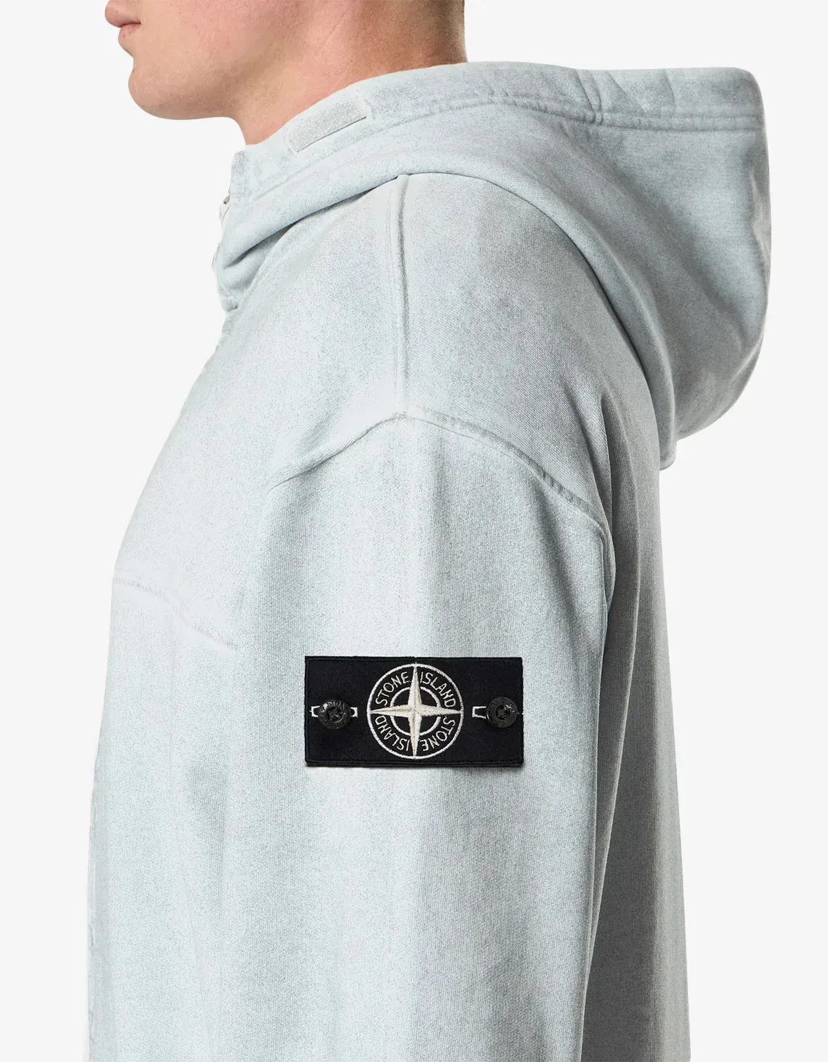 Stone Island Blue Reflective Garment Lamination Hoodie sold by Zoo Fashions product image thumbnail 4