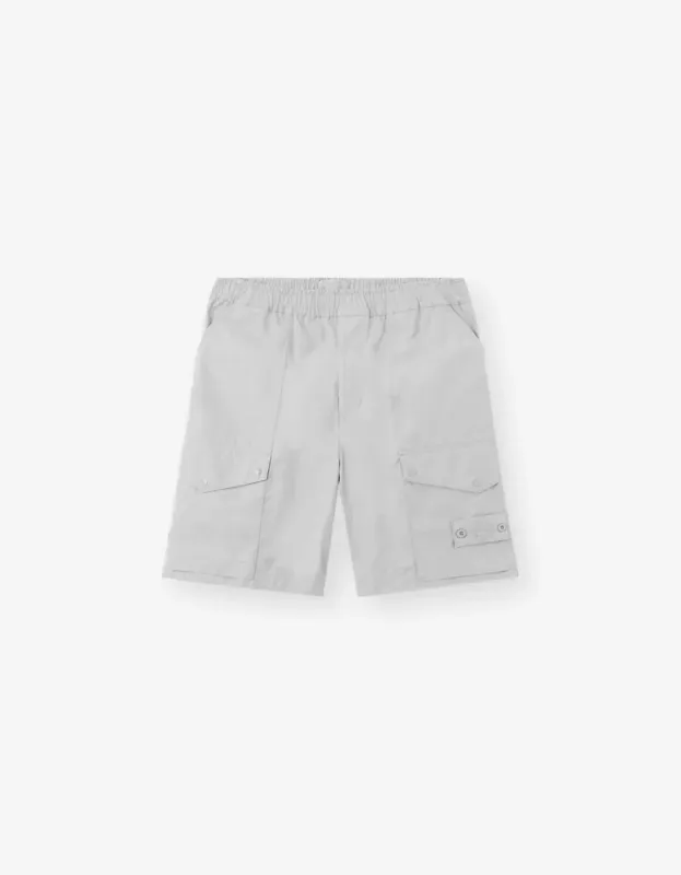 Stone Island Ghost Grey All-Weather Cargo Shorts made by Stone Island