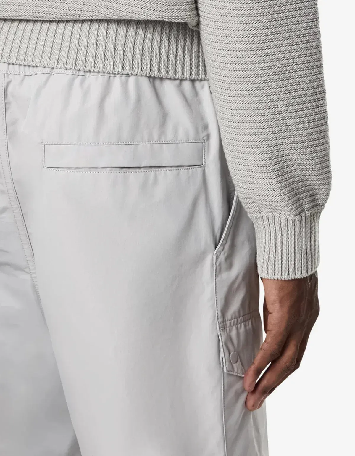 Stone Island Ghost Grey All-Weather Cargo Shorts sold by Zoo Fashions product image thumbnail 3